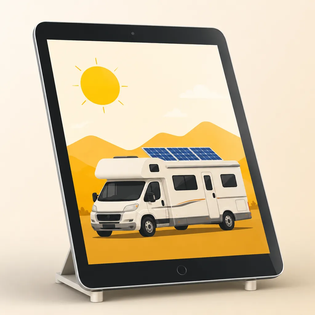 Capa do E-book Energia Solar para Motorhome — energia solar off-grid